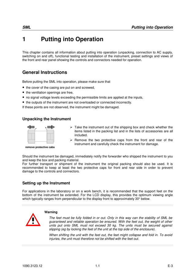 First page preview for SML User Manual