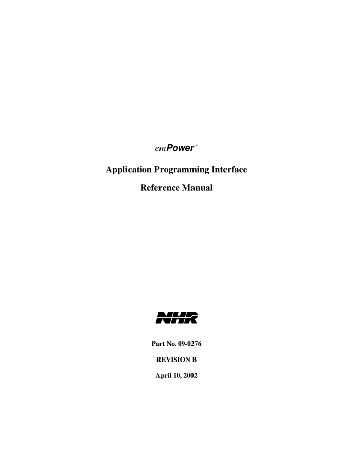 First page preview for emPower Application Programming Interface Reference Manual