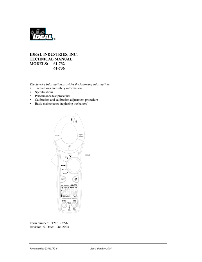 First page preview for Performance Verification and Calibration