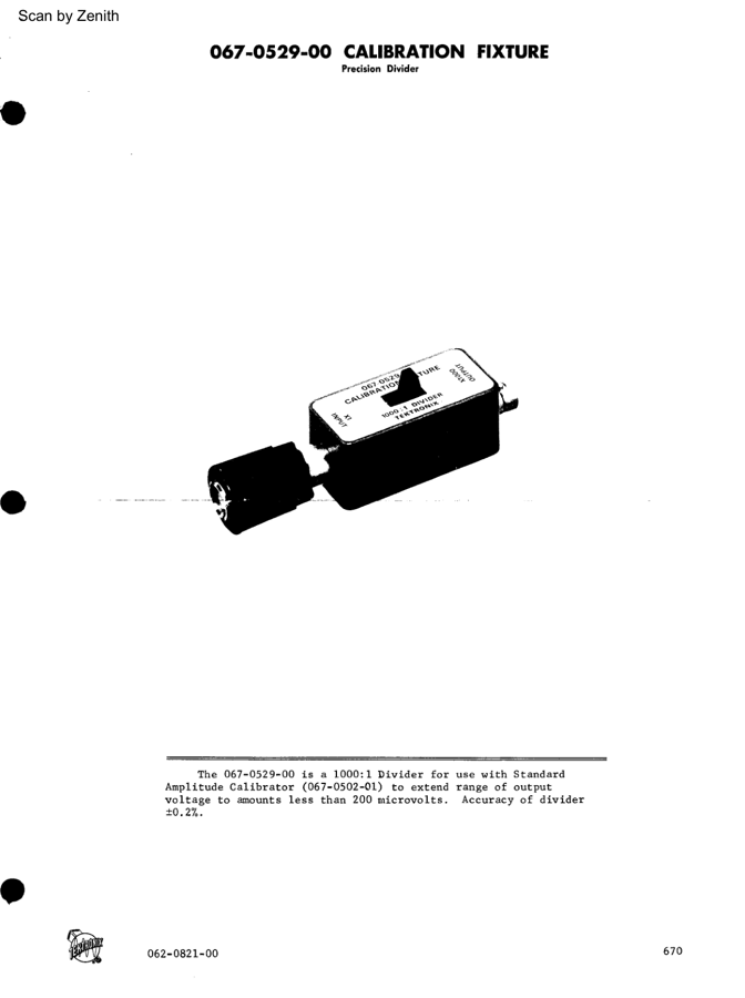 First page preview for Tektronix 067-0529-00 Service Manual