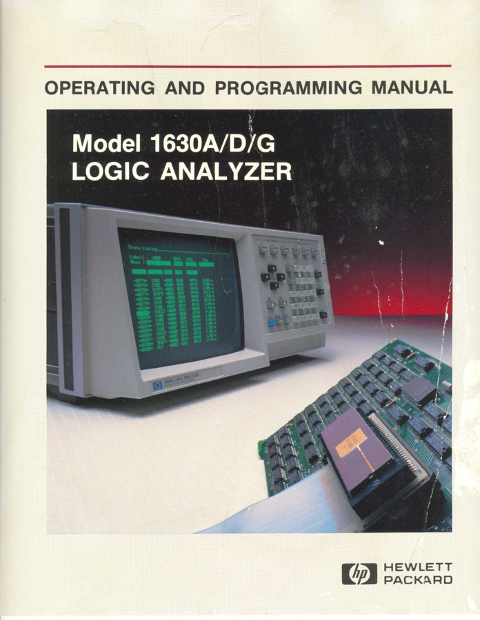 First page preview for 1630A/D/G OPERATING AND PROGRAMMING MANUAL