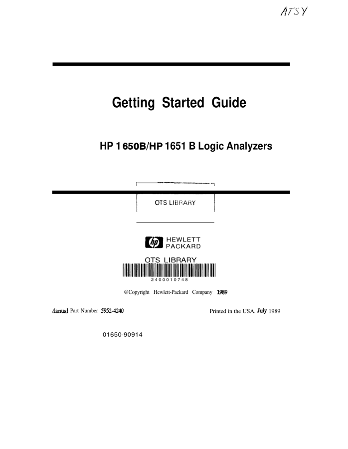 First page preview for Getting Started Guide
