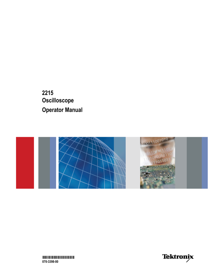 First page preview for 2215 Oscilloscope Operator Manual