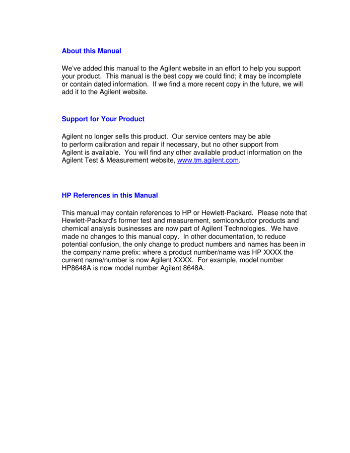 First page preview for HP 4142B DC Source/Monitor Programmers Manual