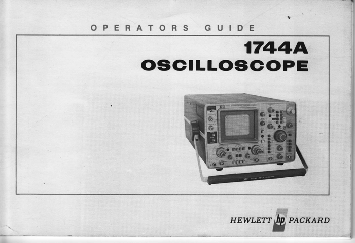 First page preview for 1744A OSCILLOSCOPE